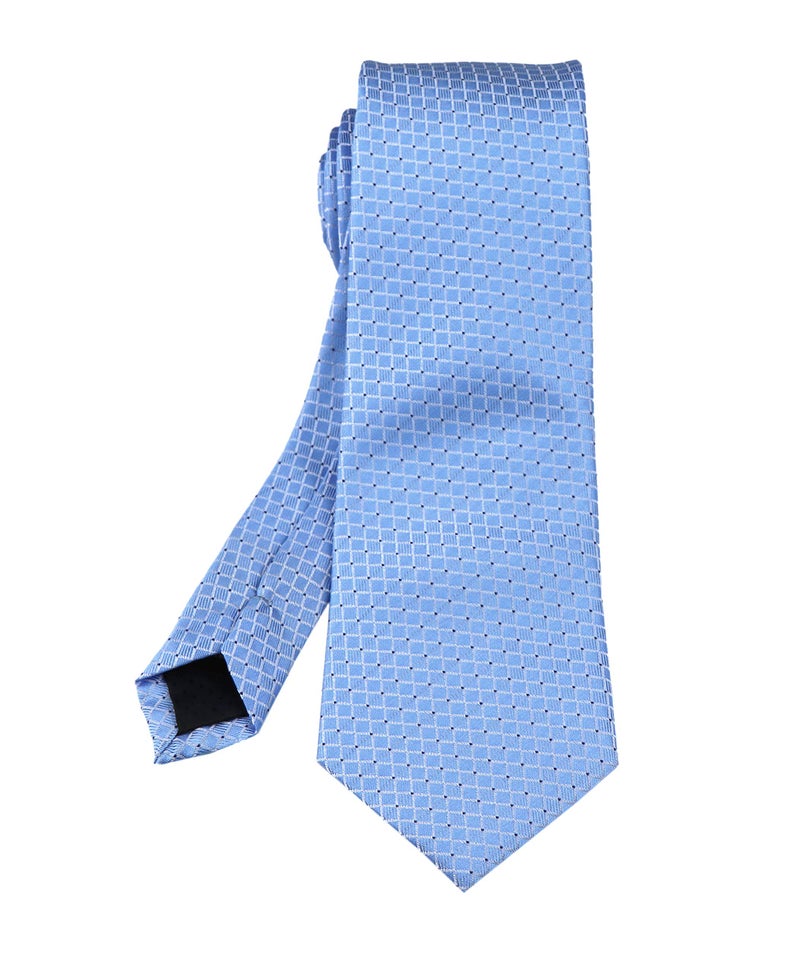 Secdtie Men Sky Blue Necktie Vintage Silk Cravat Woven Leisure Designer Solid Color Ties - Image 3